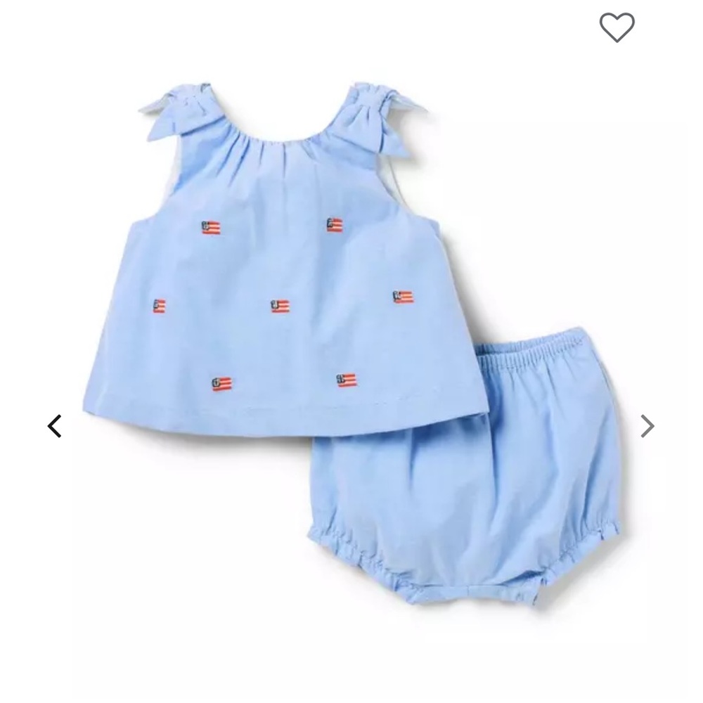 Janie and Jack Light Blue matching set. Summer 4th of July, Memorial/Labor Day